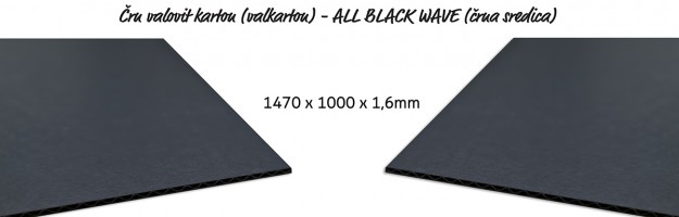 Crn valoviti karton (valkarton) ALL BLACK WAVE