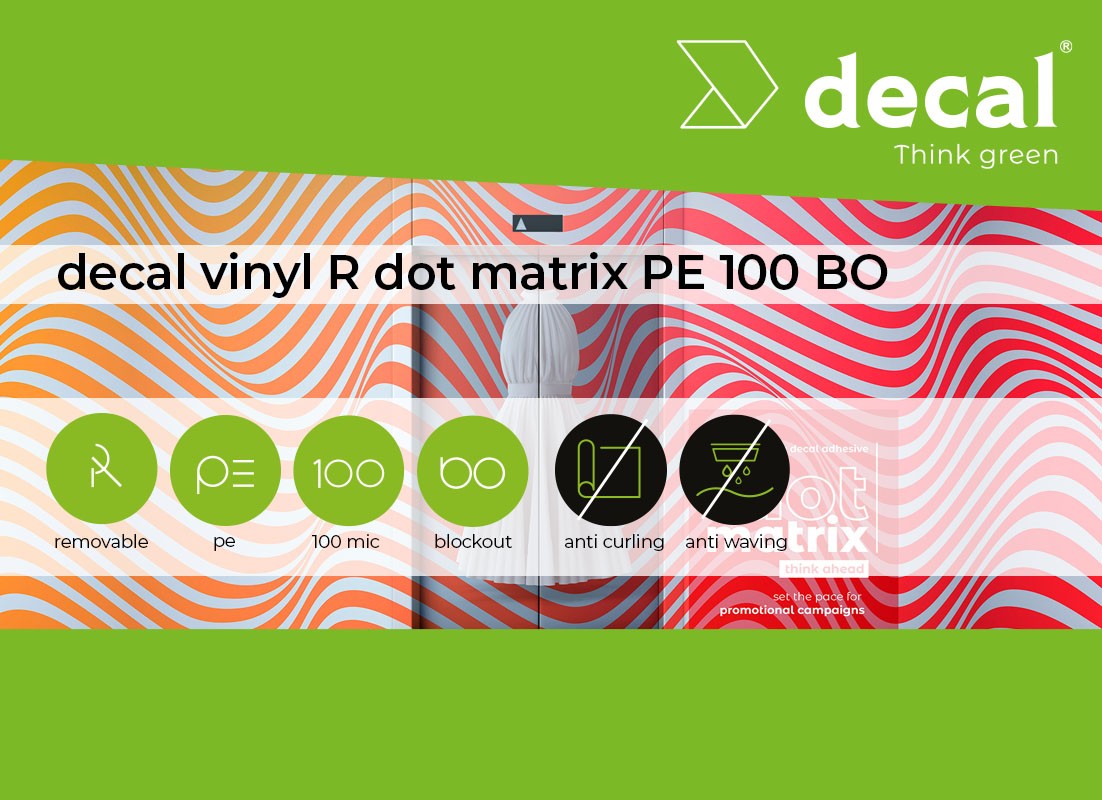 Decal vinyl R DOT matrix PE 100 BO Decal vinyl R DOT matrix PE 100 BO