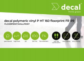 Decal polymeric vinyl P HT PE 160 floorprint FR R9